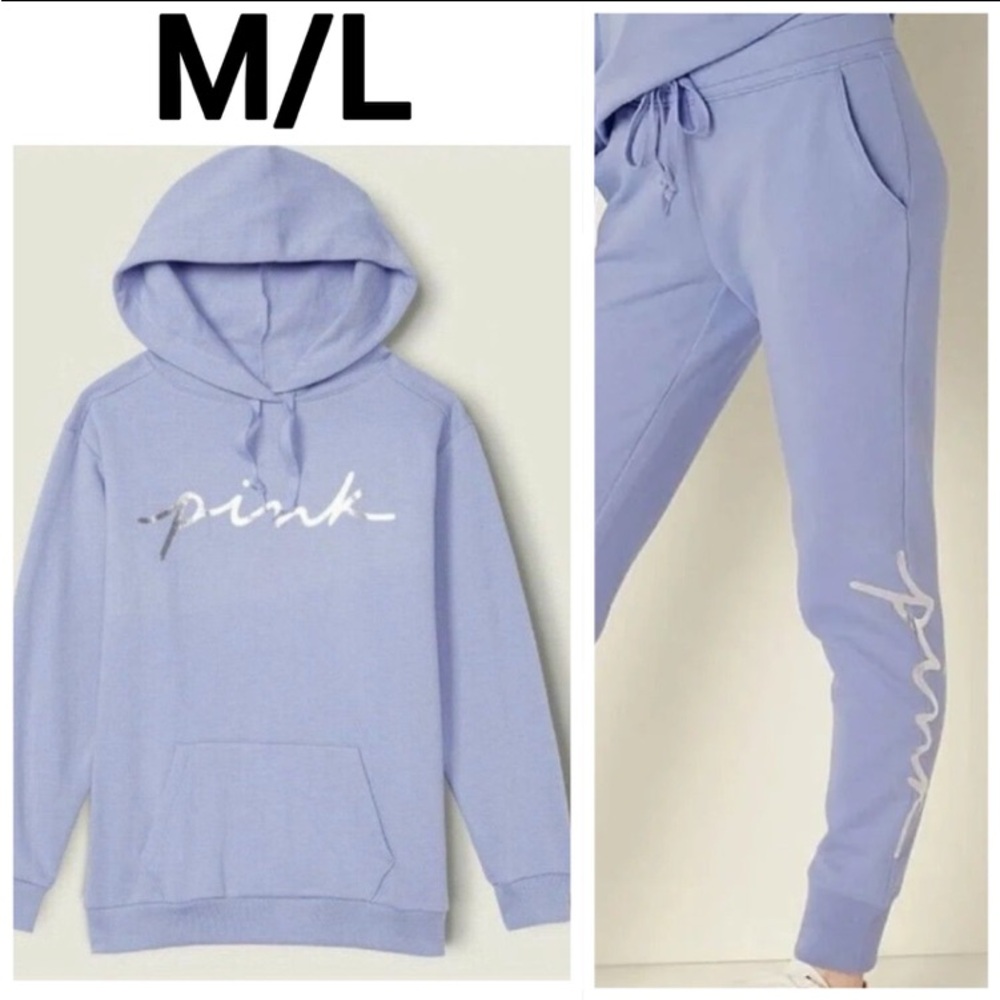 NWT VS PINK DUSTY PERIWINKLE SET